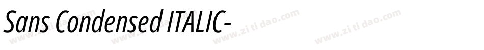 Sans Condensed ITALIC字体转换